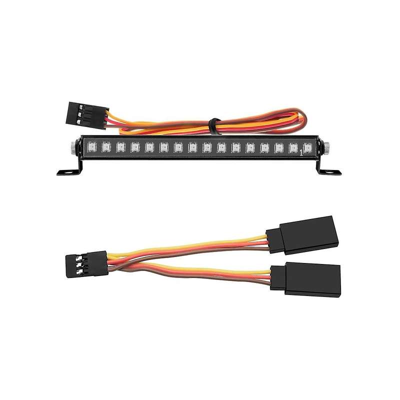 Metal 16 Led 8 Modes Roof Light Bar Roof Lamp for Trx4m Trx4-m 1/18 Rc Crawler Car Upgrade Parts