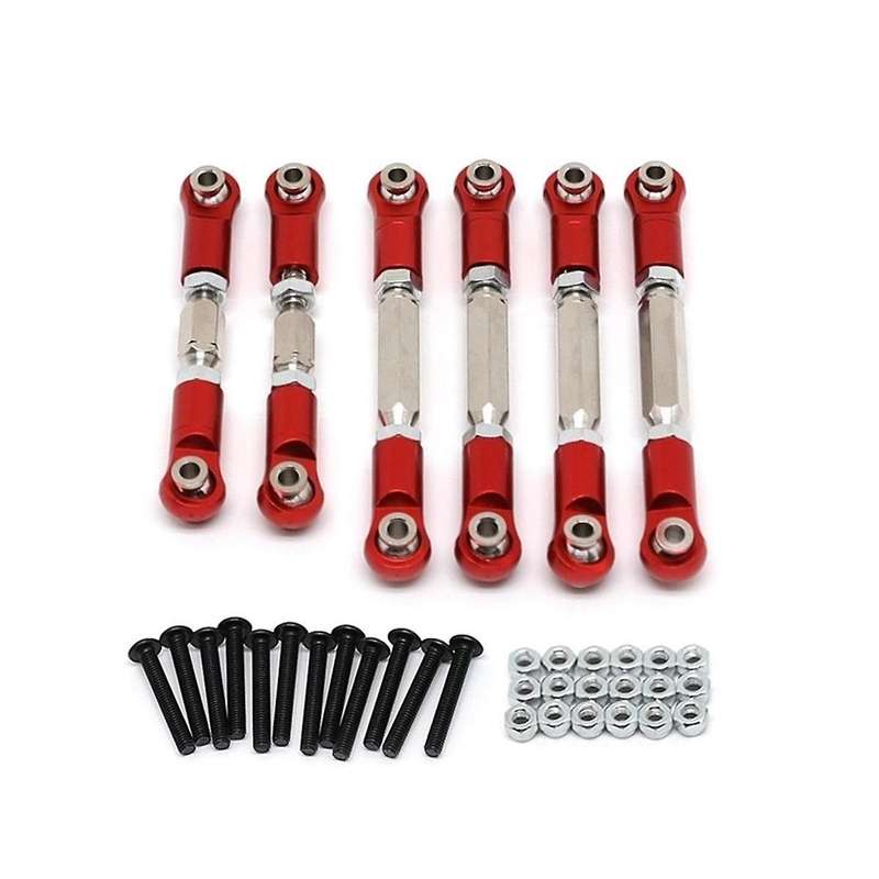 Metal Adjustable Tie Rods Turnbuckles Toe Links Linkage Set for 1/10 Arrma Senton Granite 550 Upgra