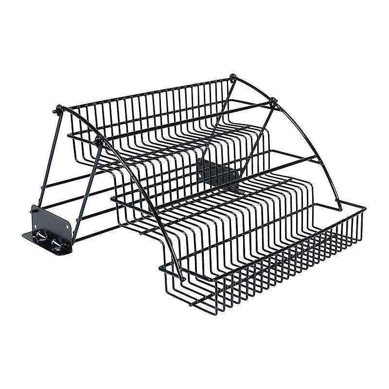 Metal 3-Tier Pull Down Spice Rack - Easy Reach Retractable Large Capacity Kitchen Storage Shelf Org