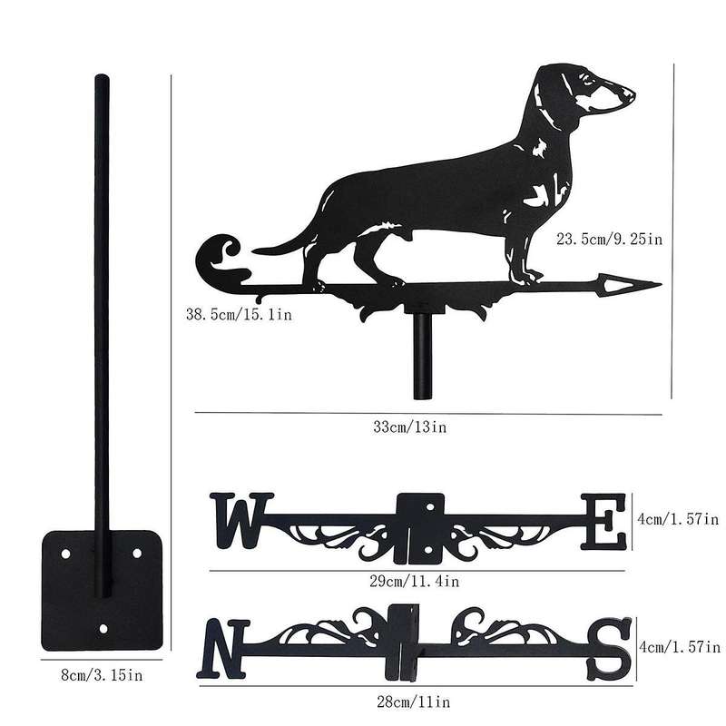 Metal Animal Weather Vane Standing Decor Roof Weather Vane Garden Yard Decoration for Outdoor Farm Y