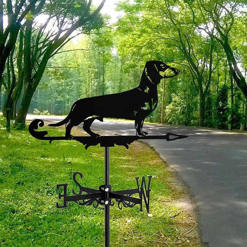 Metal Animal Weather Vane Standing Decor Roof Weather Vane Garden Yard Decoration for Outdoor Farm Y