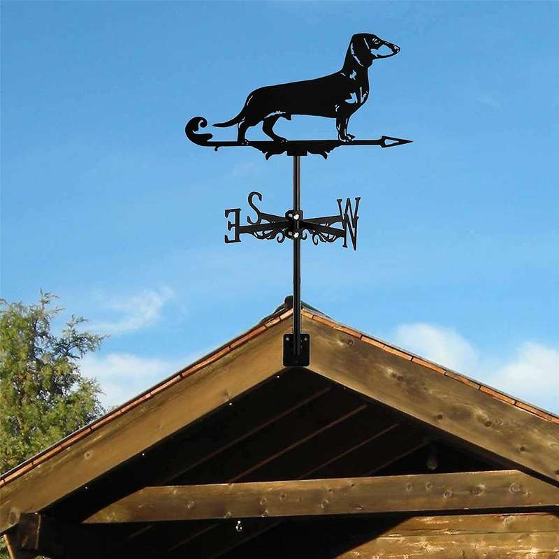 Metal Animal Weather Vane Standing Decor Roof Weather Vane Garden Yard Decoration for Outdoor Farm Y