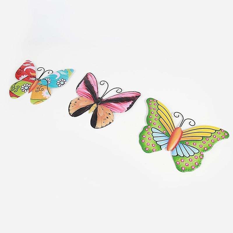 Metal Butterfly Patio Sculpture Office Indoor Outdoor Wall Art Colorful Living Room Hanging Decor B