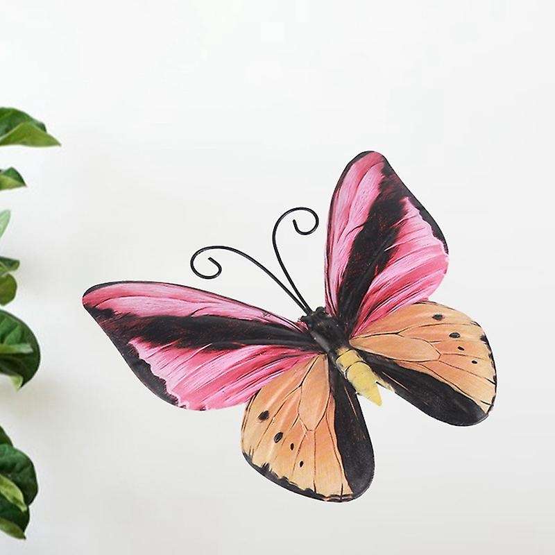 Metal Butterfly Patio Sculpture Office Indoor Outdoor Wall Art Colorful Living Room Hanging Decor B