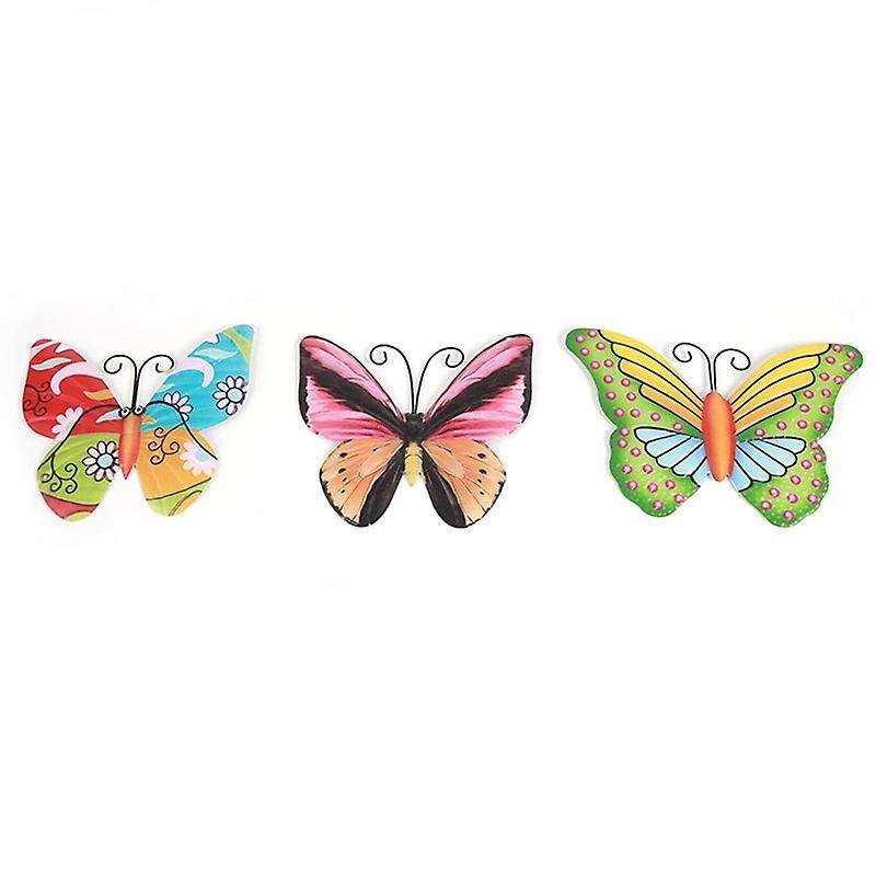 Metal Butterfly Patio Sculpture Office Indoor Outdoor Wall Art Colorful Living Room Hanging Decor B