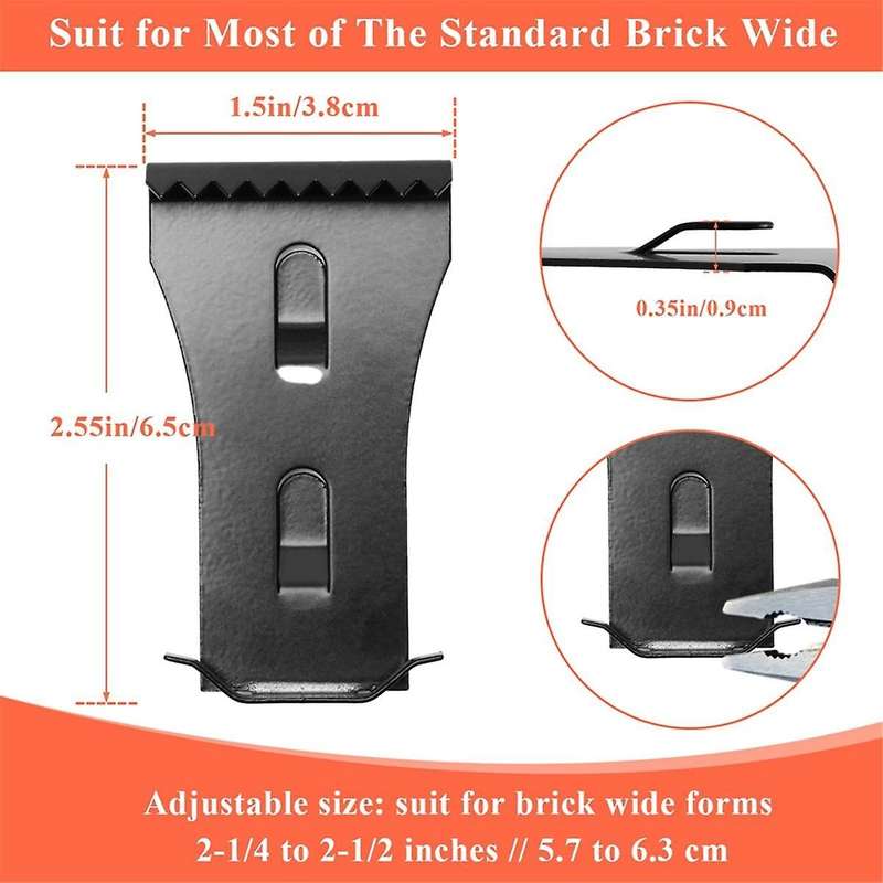 Metal Brick Clip Hooks No Drill Wall Brick Coat Hanger, Outdoor Brick Hanging Clip Hook