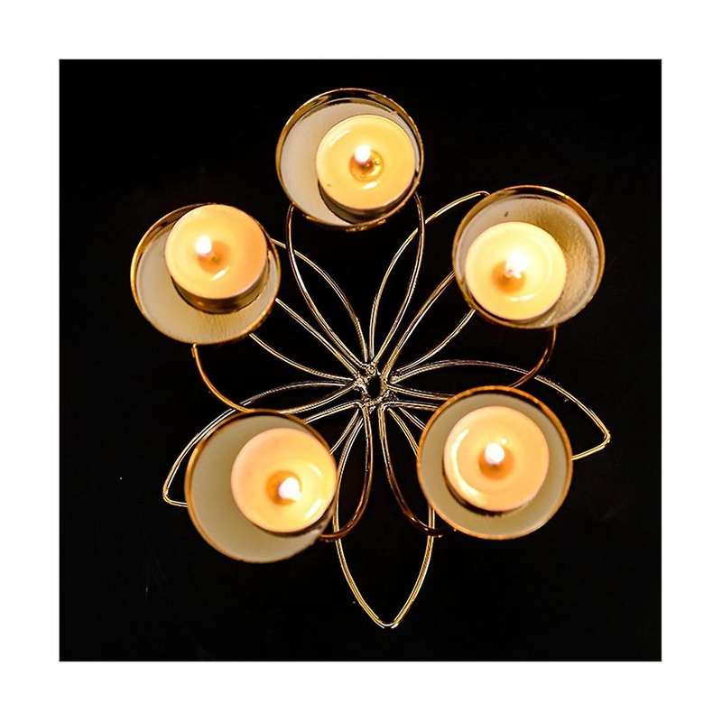 Metal Candlestick Holder for Romantic Candlelight Dinner Props Modern Table Decoration Retro Style B