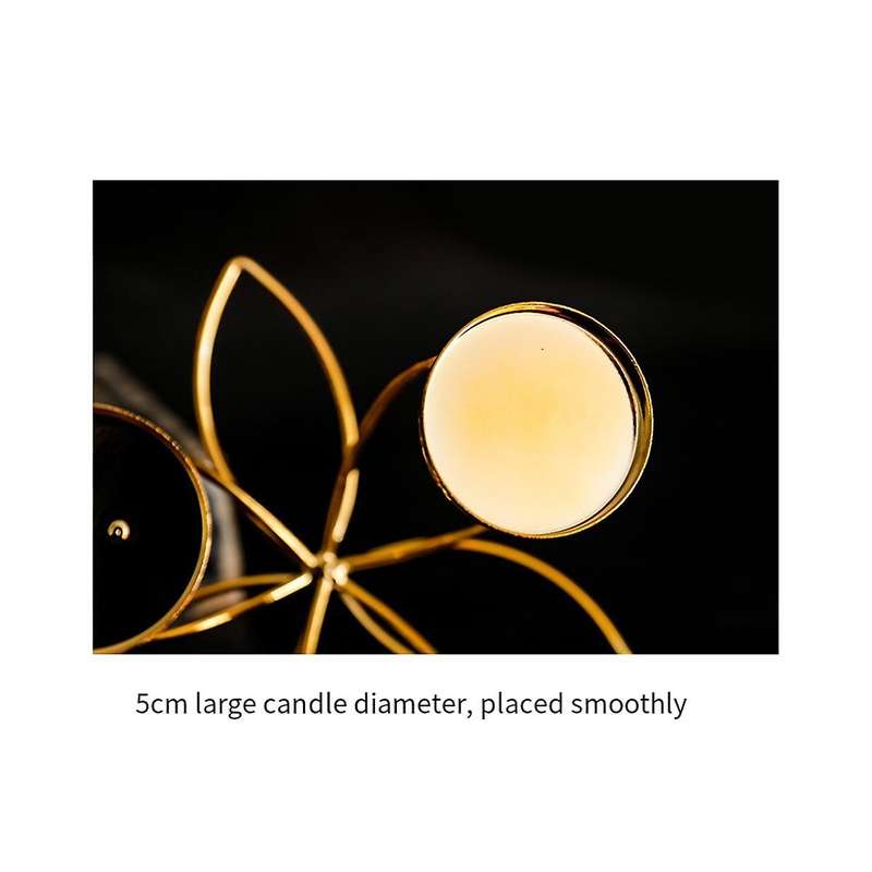 Metal Candlestick Holder for Romantic Candlelight Dinner Props Modern Table Decoration Retro Style B