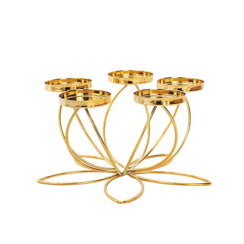 Metal Candlestick Holder for Romantic Candlelight Dinner Props Modern Table Decoration Retro Style B