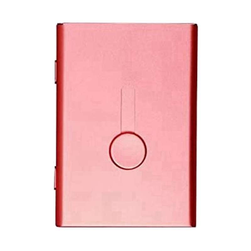 Metal Business Card Holder Protective Sleeve Thumb Slider Push Open Suitable for Id Card Male and F