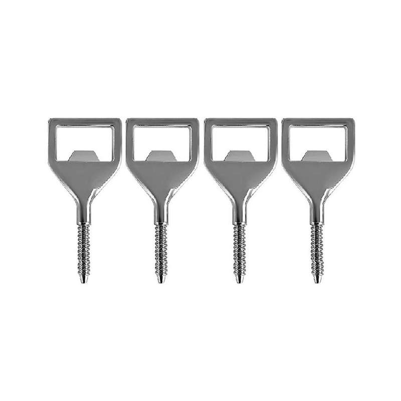 Metal Bottles Opener Kits 4 Pack Blank Stainless Steel Opener Insert Diy Metal Beer Opener Square O