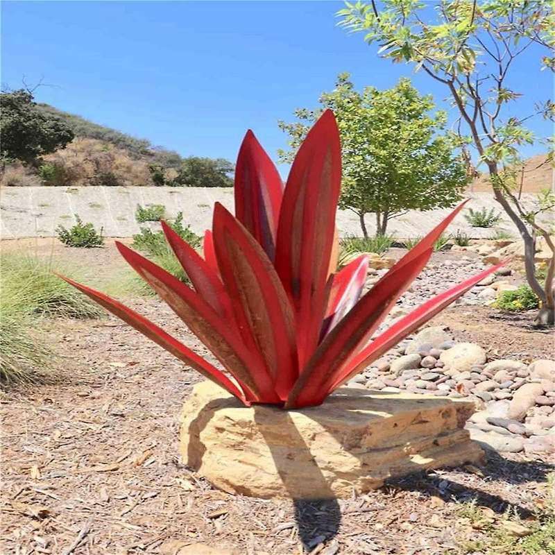 Metal Country Sculpture DIY Plant Home Decor Country Garden Ornament Indooutdoor Statuette 27CM