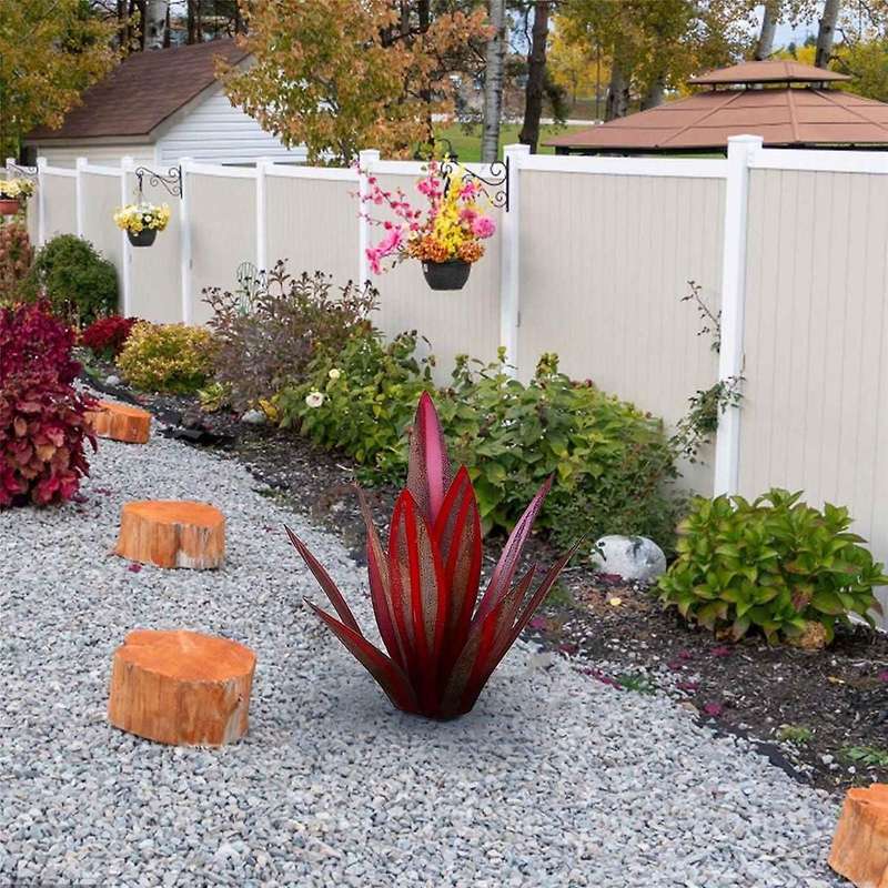 Metal Country Sculpture DIY Plant Home Decor Country Garden Ornament Indooutdoor Statuette 27CM