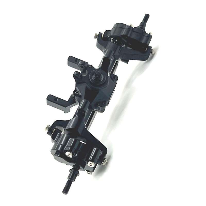 Metal Complete Front Axle Kit for FMS 1/24 FCX24 Xiaoqi Crusher K5 Black