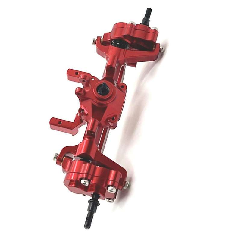 Metal Complete Front Axle Kit for FMS 1/24 FCX24 Xiaoqi Crusher K5 Red