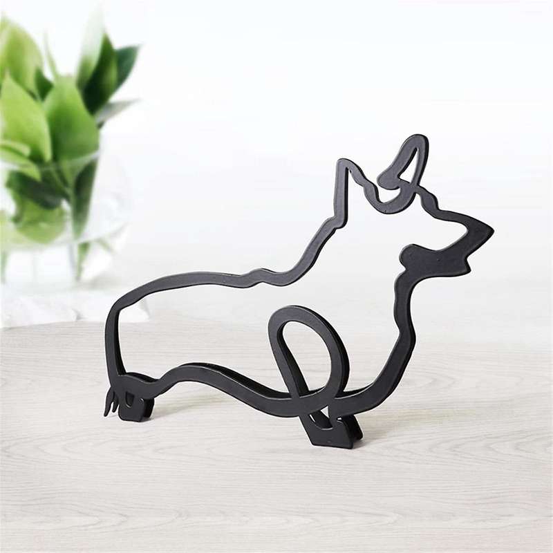 Metal Dog Minimalist Art Wall Sculpture, Minimalist Dog Line Wall Art, Modern Minimalist Home Decor