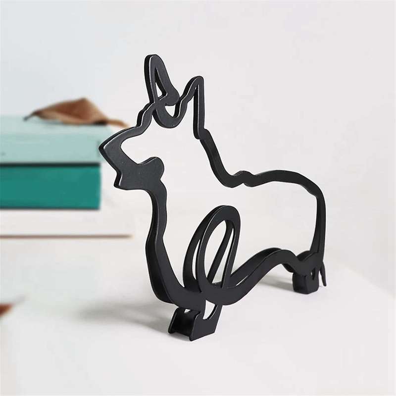Metal Dog Minimalist Art Wall Sculpture, Minimalist Dog Line Wall Art, Modern Minimalist Home Decor