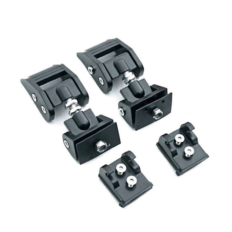 Metal Engine Hood Latch Lock Catches Kits for 07-18 JK JKU Black