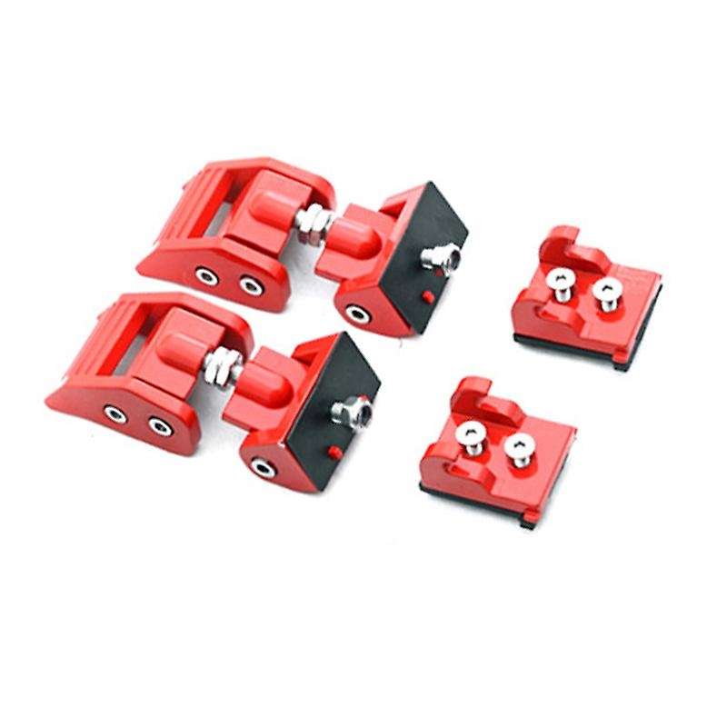 Metal Engine Hood Latch Lock Catches Kits for 07-18 JK JKU Red