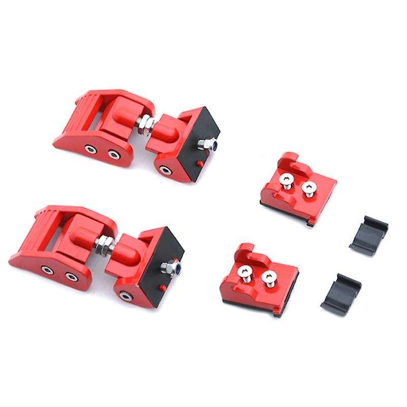 Metal Engine Hood Latch Lock Catches Kits for 07-18 JK JKU Red