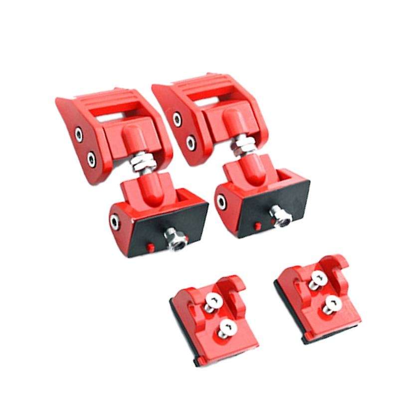 Metal Engine Hood Latch Lock Catches Kits for 07-18 JK JKU Red