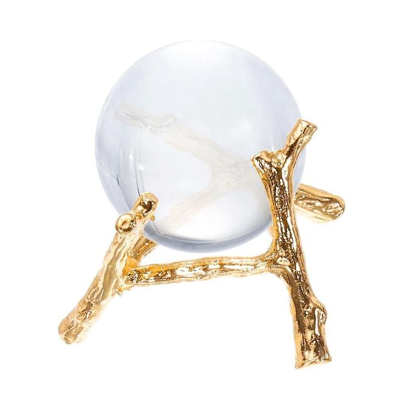 Metal Crystal Ball Display Holder Egg Sphere Stand Gold Modern Simplicity for Home Decoration