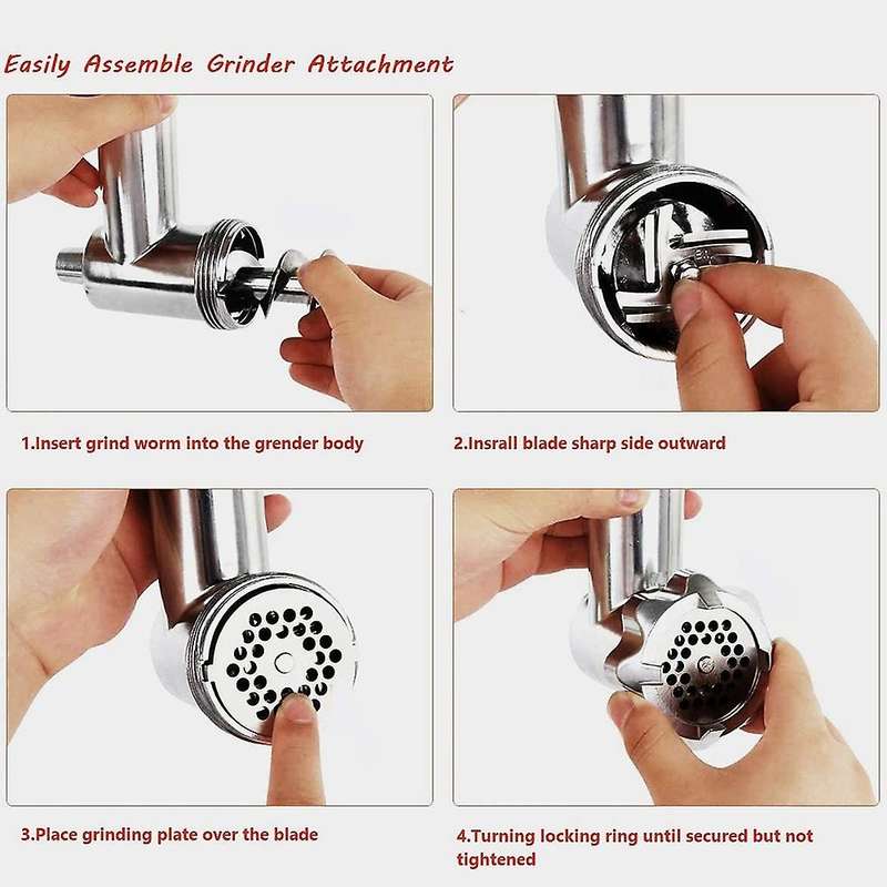 Metal Food Grinder Attachment Compatible KitchenAid Stand Mixer,Meat Grinder