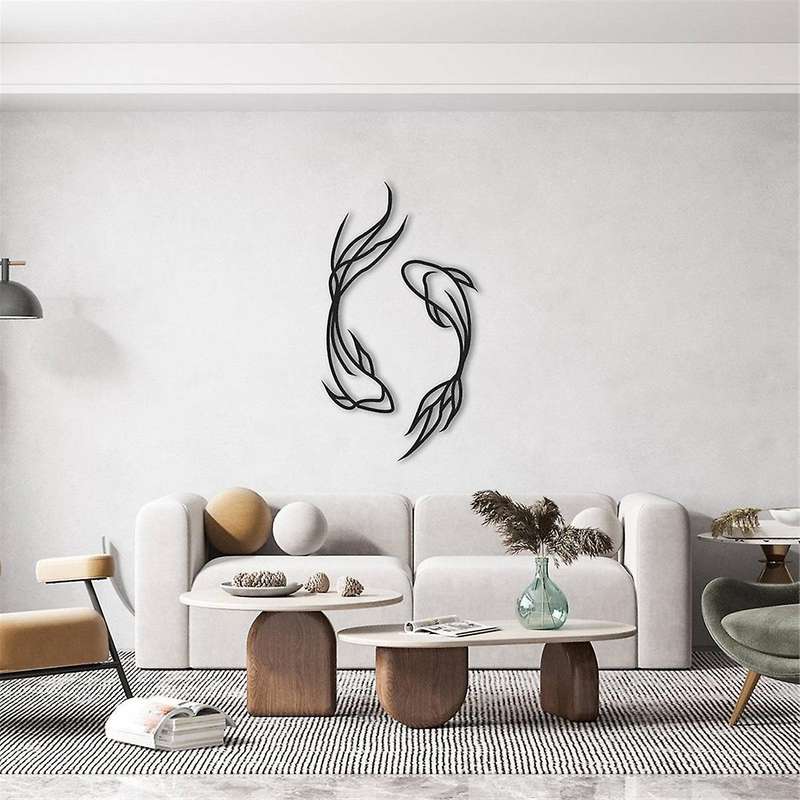 Metal Fish Wall Decor, Fish Metal Wall Art, Metal Wall Decor, Minimalist Wall Art, Fish Wall Decor,