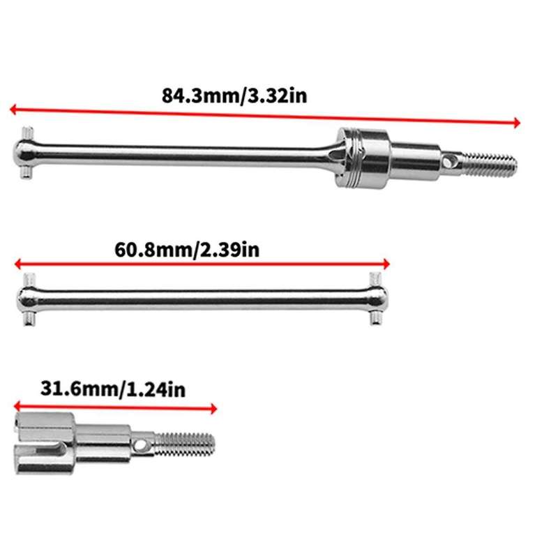 Metal Front and Rear Drive Shaft CVD Dogbone Kits Set for 1/16 SCY Brushless 16101 16102 16103 Pro