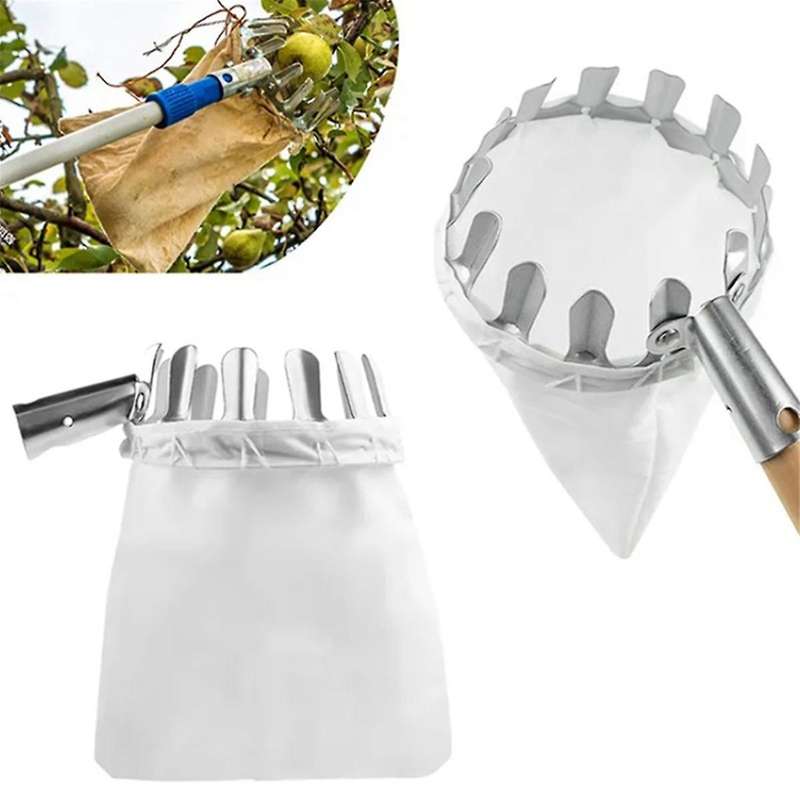 Metal Fruit Picker Orchard Gardening Peach High Tree Picking Tools Fruit Catcher Collection Pouch Fa