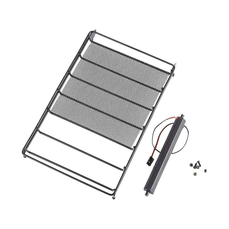 Metal Luggage Roof Rack with Led Light Bar P860016 for Ex86100 86100 1/10 Rc Crawler Car Upgrade Pa