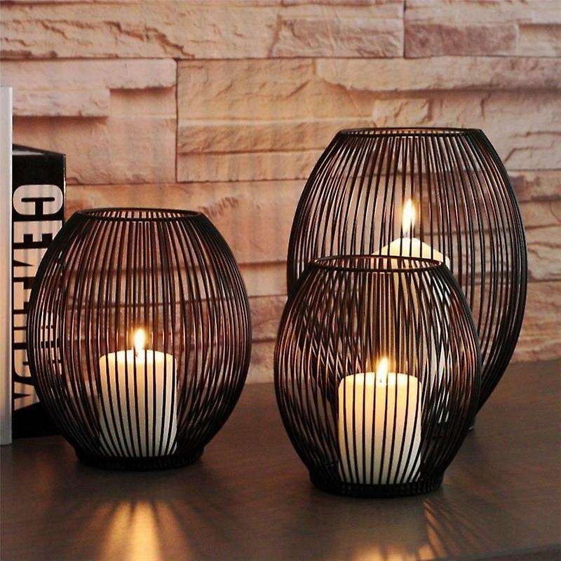 Metal Lantern Tea Light Votive Flame Candle Holders Home Hotel Decoration Ornaments Design Candlesti