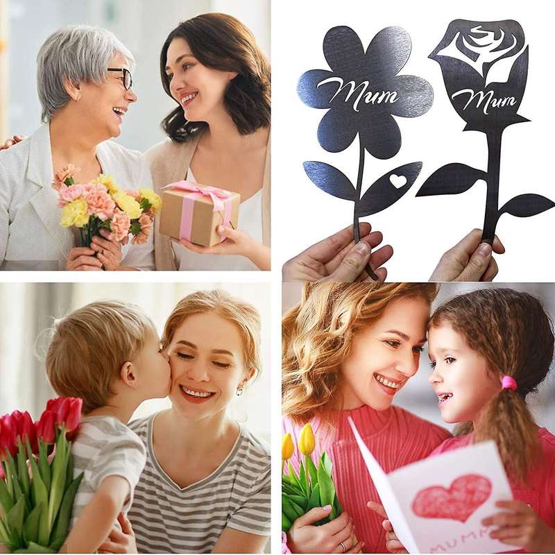 Metal Iron Flower, Hand Flower Garden Sculpture Rose Board Home Decoration -A