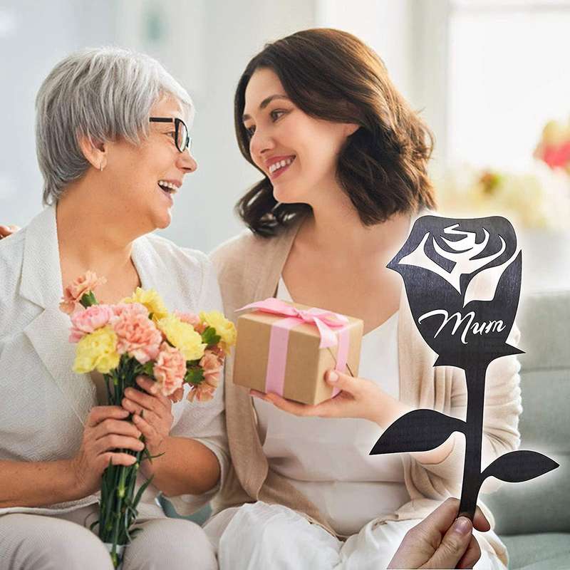 Metal Iron Flower, Hand Flower Garden Sculpture Rose Board Home Decoration -A