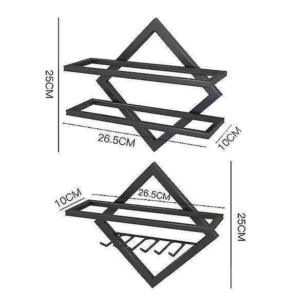 Metal Iron Wall Mount Wine Bottle Holder Combination Home Decoration Wine Rack Bar Wine Rack Wall Ha