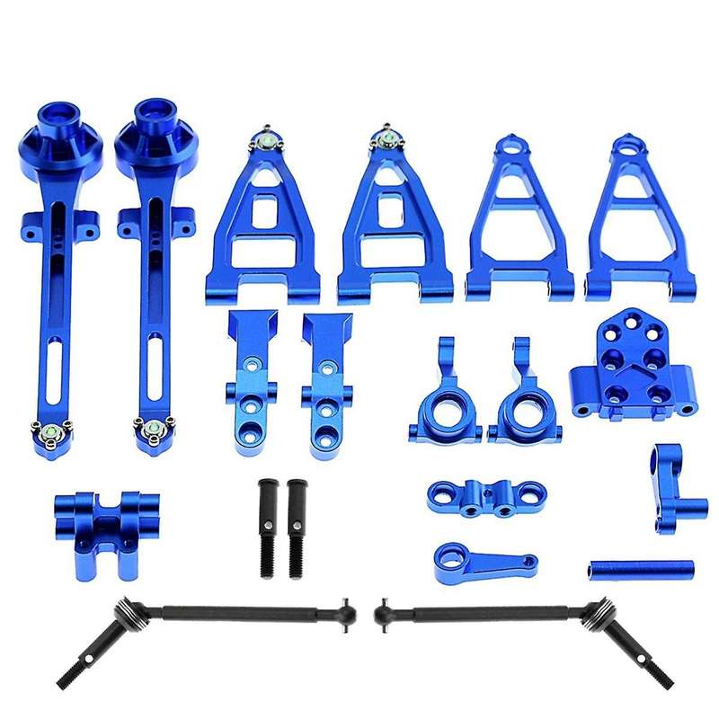 Metal Modification Accessory Kit Suspension Arms Steering Knuckle Set for Bbx Bb01 -01, Blue