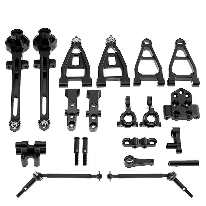Metal Modification Accessory Kit Suspension Arms Steering Knuckle Set for Bbx Bb01 -01, Black