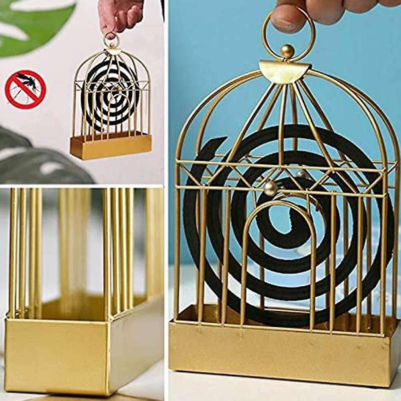 Metal Mosquito Coil Holder 2Pcs,Retro Insect Mosquito Coil Bracket Incense Sandalwood Fire and Wind
