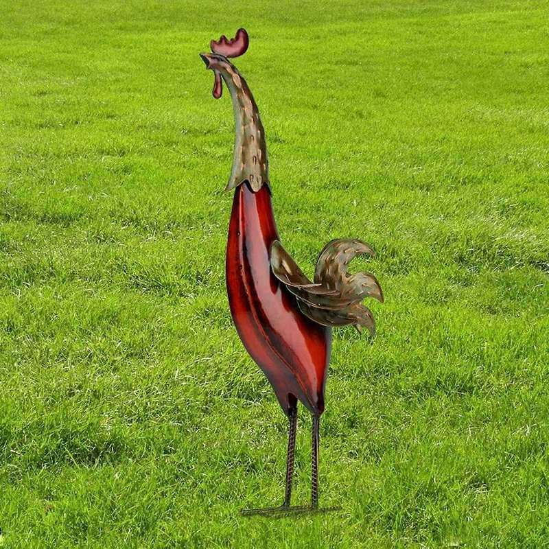 Metal Multicolor Rooster Home Decor Iron Handicraft Animal Ornament Home Furnishing Crafts Iron Meta