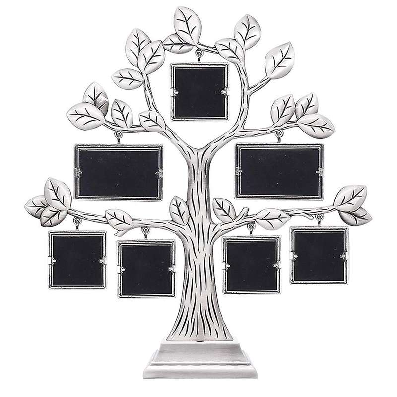 Metal Photo Frame Crafts Seven Leaf Personalized Fashion Tree Photo Frame Home Decoration