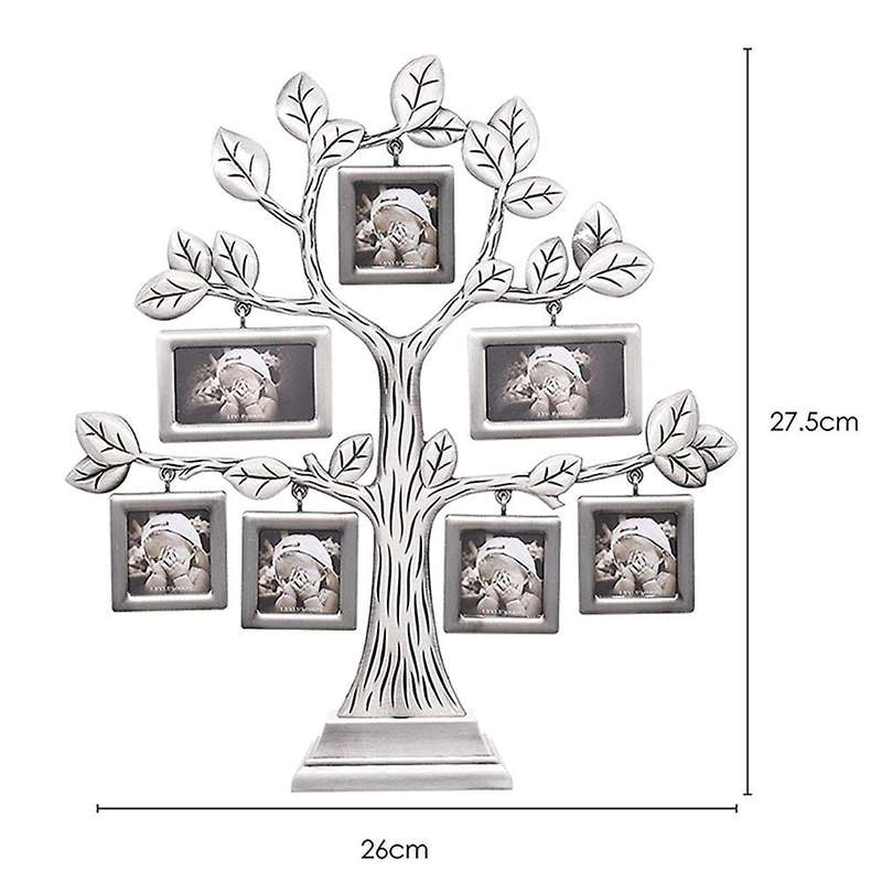 Metal Photo Frame Crafts Seven Leaf Personalized Fashion Tree Photo Frame Home Decoration