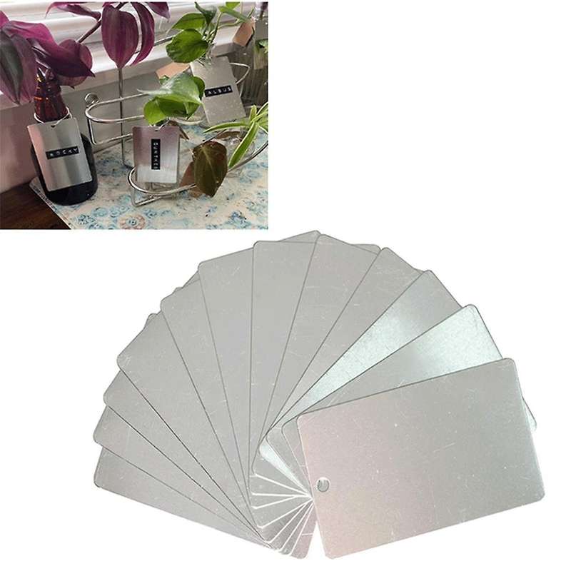 Metal Plant Label Tree Tags Garden Label Tag Outdoor Metal Label Stamping Blanks 50 Pack