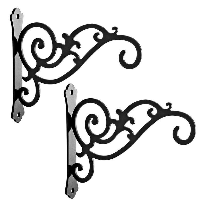 Metal Plant Flowerpot Basket Hanger Wall Hanging for Balcony Decor Plant Bracket Flowerpot Rack 2Pc