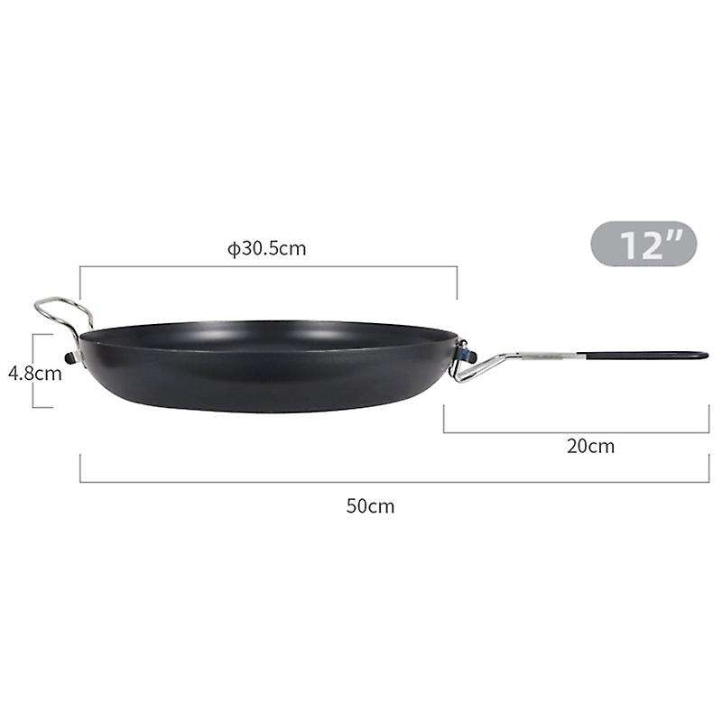 Metal Portable Frying Pan Picnic Camping Folding Pot Cookware Non Stick Pan 30cm for Camping Accesso
