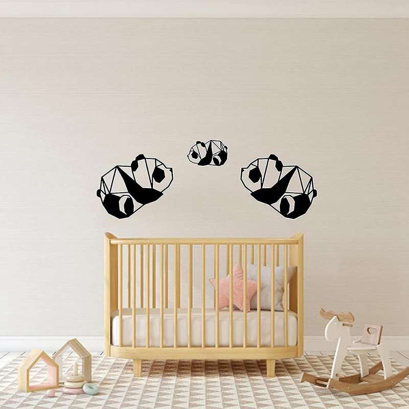 Metal Panda Wall Decoration Outdoor Wall Art Black Metal Wall Art Living Room Bathroom Bedroom