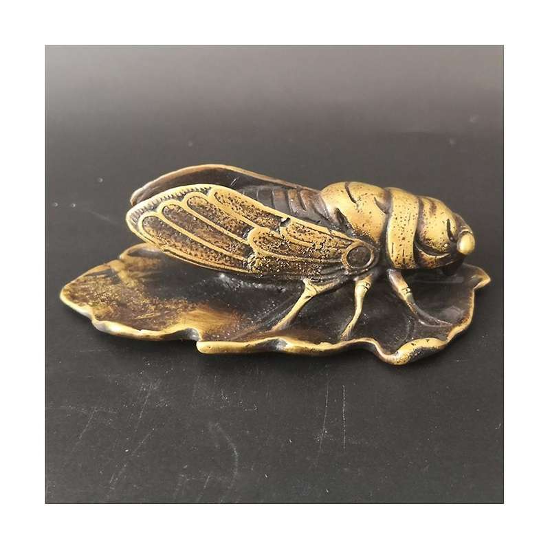 Metal Paperweight Lovely Cicada Paper Weight Chinese Calligraphy Brass Paperweights Student Adult S