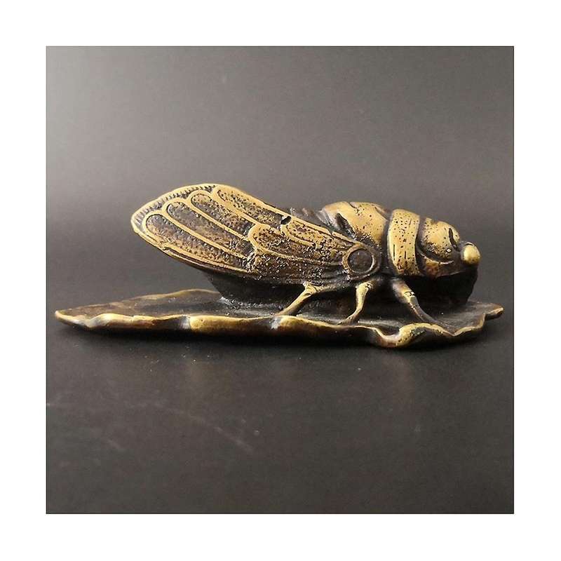 Metal Paperweight Lovely Cicada Paper Weight Chinese Calligraphy Brass Paperweights Student Adult S