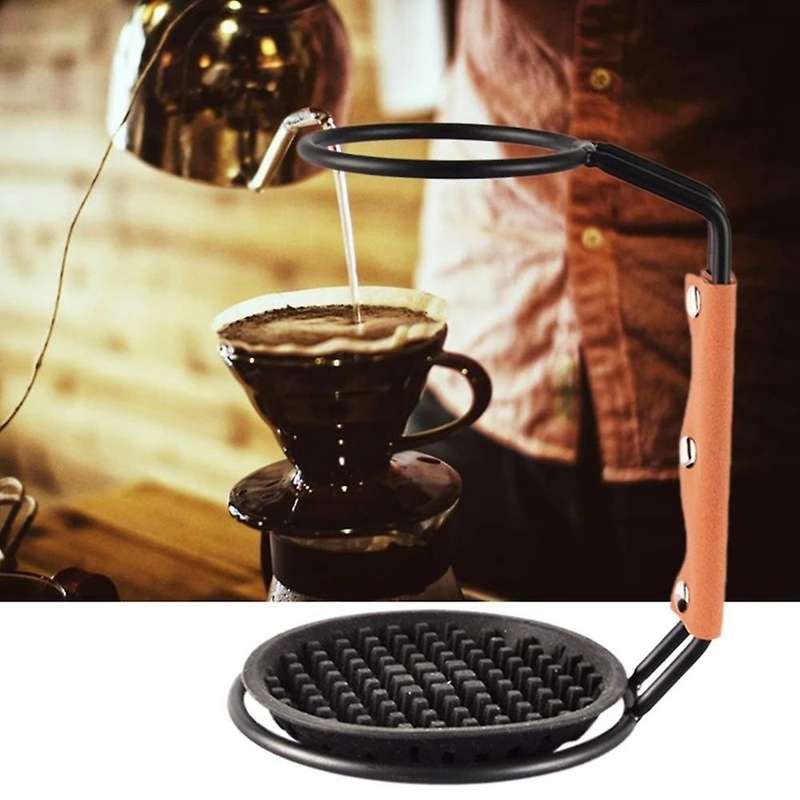 Metal Pour over Coffee Maker Filter Holder Drip Stand with Silicone Mat Coffee Filter Dripper Stand