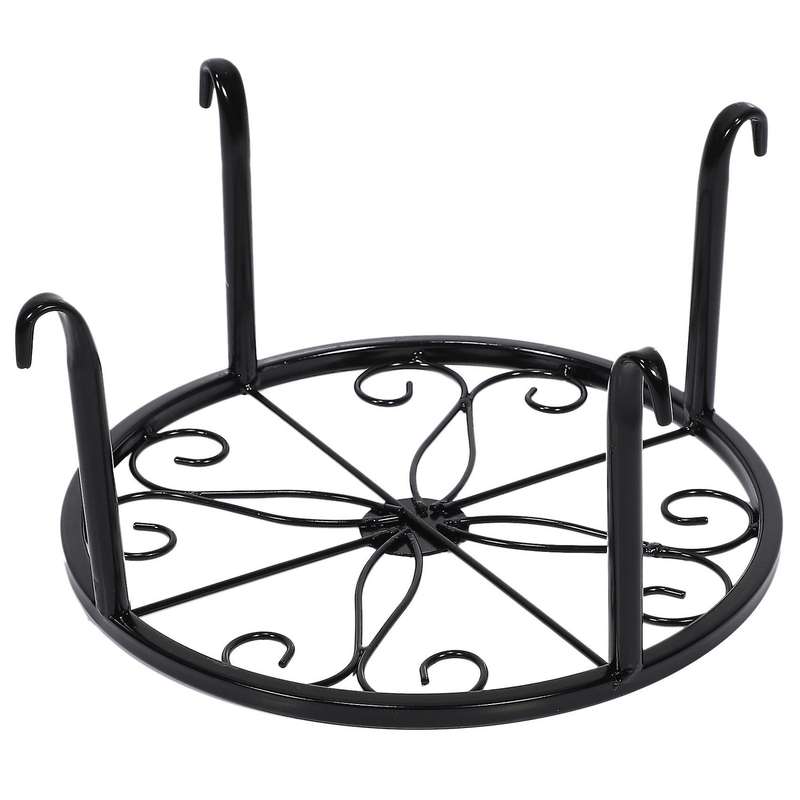 Metal Potted Plant Stand Floor Flower Pot Rack Decorative Pot Garden Container Round Supports Rack