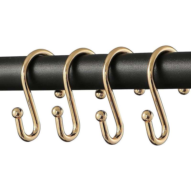 Metal S Hook Cylindrical Hook Shower Curtain Hook Curtain Hook Sticky Hook Curtain Hook Hardware Hoo